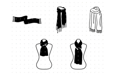 Scarf SVG and PNG clipart