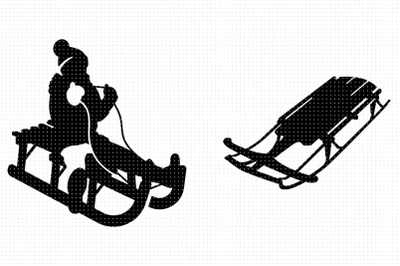 Sled SVG and PNG clipart