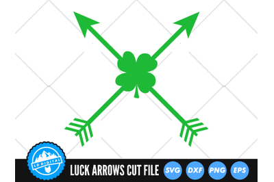 Luck Arrow SVG | St Patrick&amp;&23;039;s Day Cut File | Shamrock SVG