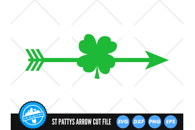 St Patty&#039;s Day Arrow SVG | St Patrick&#039;s Day Cut File | Shamrock SVG