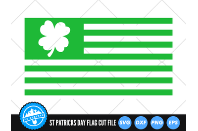 St Patricks Day USA Flag SVG | St Patty&#039;s Day Cut File