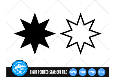 Eight Pointed Star SVG | Star Cut File | Star Silhouette SVG