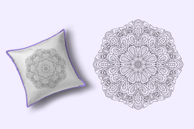 Mandala doodle drawing. Zentangle. Relaxing