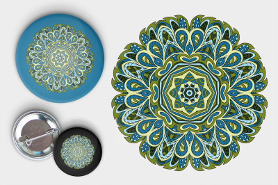 Mandala. Doodle drawing. Round ornament relax
