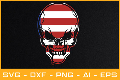 patriotic skull usa miltary