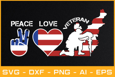 peace love veteran