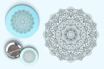 Mandala flower zentangl. Doodle drawing