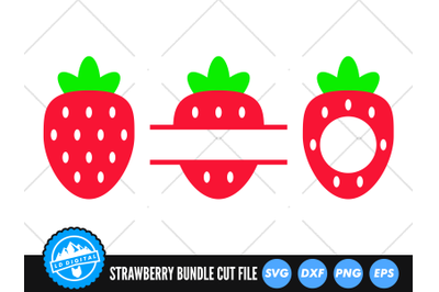 Strawberry Frames SVG | Kawaii Fruit Cut File | Berries SVG