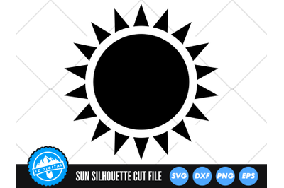 Sun Silhouette SVG | Sun Cut File | Beach Clip Art