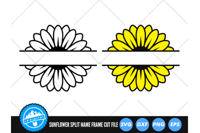 Sunflower Monogram SVG | Flower Cut File | Sunflower Outline