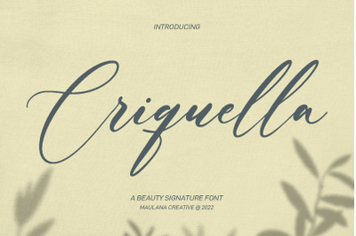 Criquella Script Font