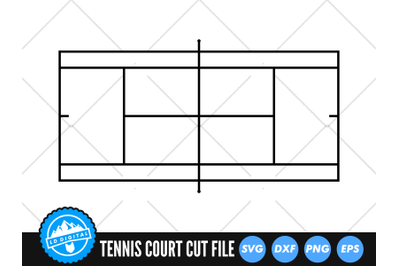 Tennis Court SVG | Tennis Cut File | Tennis Court Outline SVG