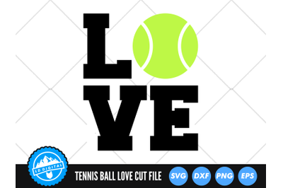 Tennis Stacked Love SVG| Tennis Mom Cut File | Tennis Ball SVG