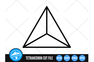 Tetrahedron SVG | Sacred Geometry Cut File | Platonic Solids SVG