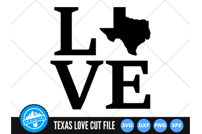 Texas Love SVG | Texas Cut File | Texas Shape SVG