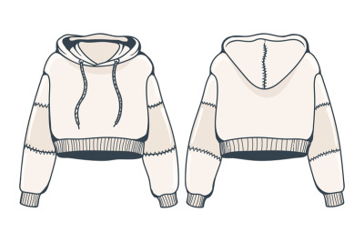 Female sweatshirt with hood