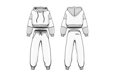 Female hoody with pants