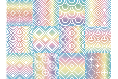 Metalic foil rainbow patterns