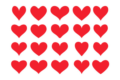 Unusual heart icons