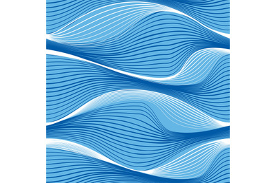 Aqua curved waves pattern