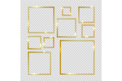 Square gold frames