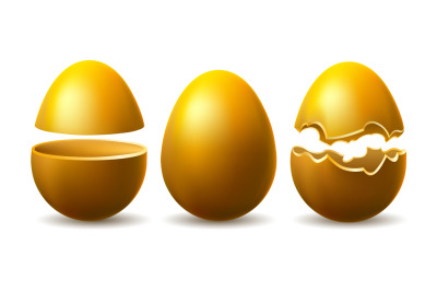 Golden eggshell illustration