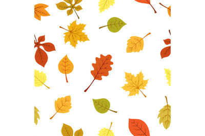 Autumn yellow leaves pattern