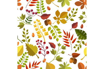 Seamless fall forest pattern