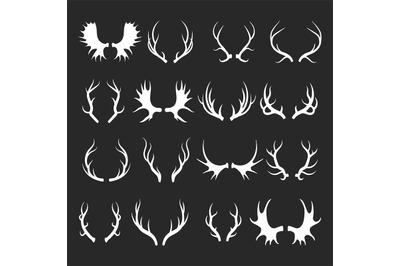 Vector deer antlers isolated