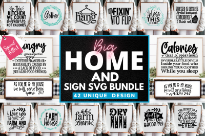 Home &amp; Sign SVG Bundle