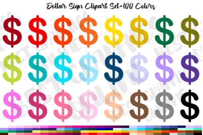 100 Dollar sign planner clipart&2C; Dollar sign icon clip art