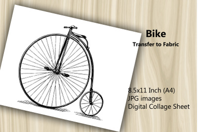 Transfer to Fabric Sheet - Bike