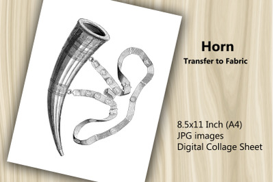 Transfer to Fabric Sheet - Horn