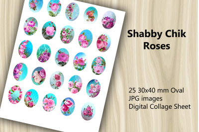 Digital Collage Sheet - Shabby Chik Roses