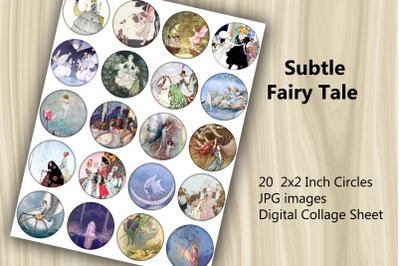 Digital Collage Sheet - Subtle Fairy Tale