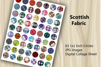 Digital Collage Sheet - Scottish Fabric