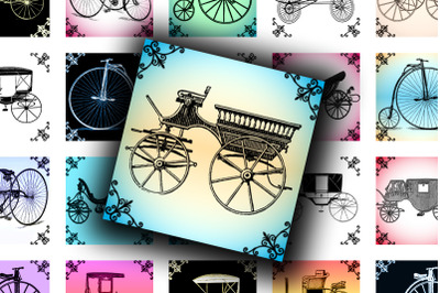 Digital Collage Sheet - Vintage  Carriage