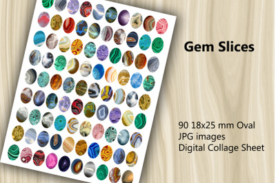 Digital Collage Sheet - Gem Slices