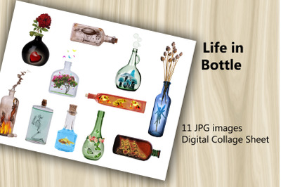 Digital Scrapbooking Kit - Life in Bottle