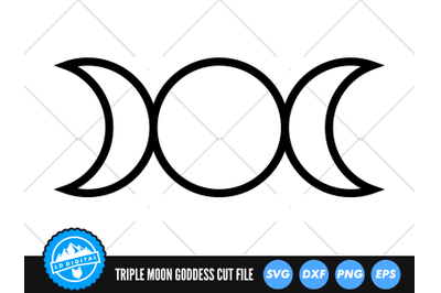 Triple Moon Goddess SVG | Wiccan Cut File | Pagan SVG