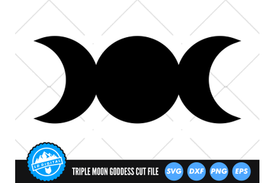 Triple Moon Goddess SVG | Wiccan Cut File | Pagan SVG