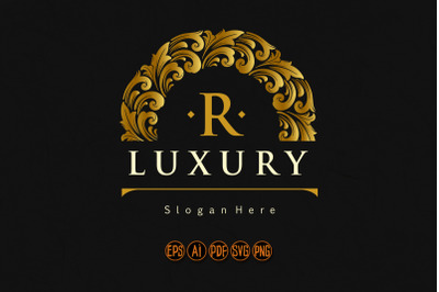 Elegant luxury badge logo ornaments