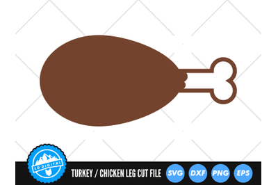 Turkey Leg SVG | Thanksgiving Cut File | Chicken Drumstick SVG