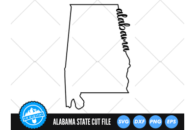 Alabama SVG | Alabama Outline | USA States Cut File