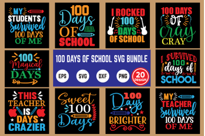 100 Day of School SVG Bundle