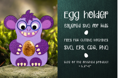 Funny Monster Chocolate Egg Holder Template