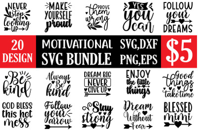 Motivational svg bundle