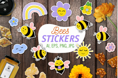 Bees  stickers