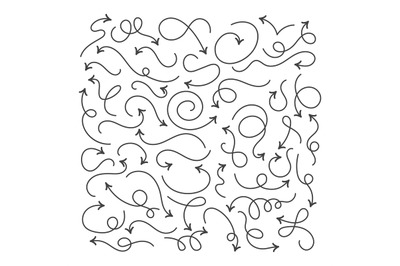 Doodle curved arrows