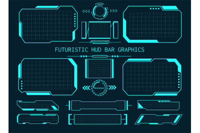 Futuristic hud bar graphics